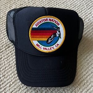NWT Aviator Nation Black Cap - Mill Valley